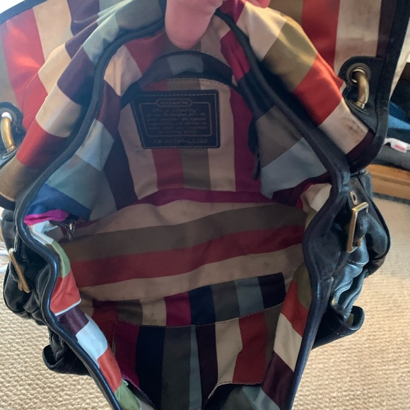 Black leather Coach handbag - Picture 3 of 3